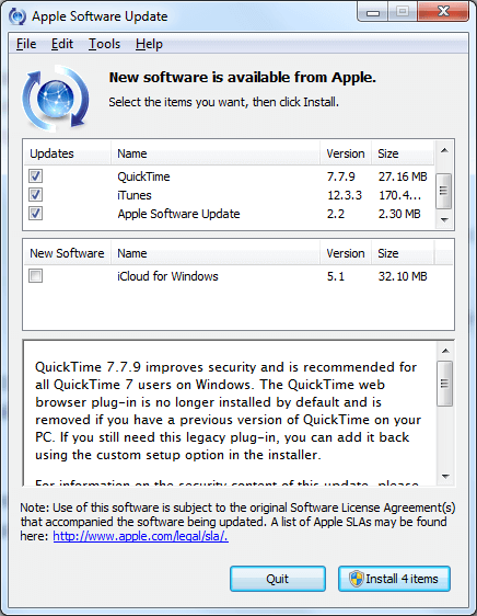 apple quicktime player for windows 8